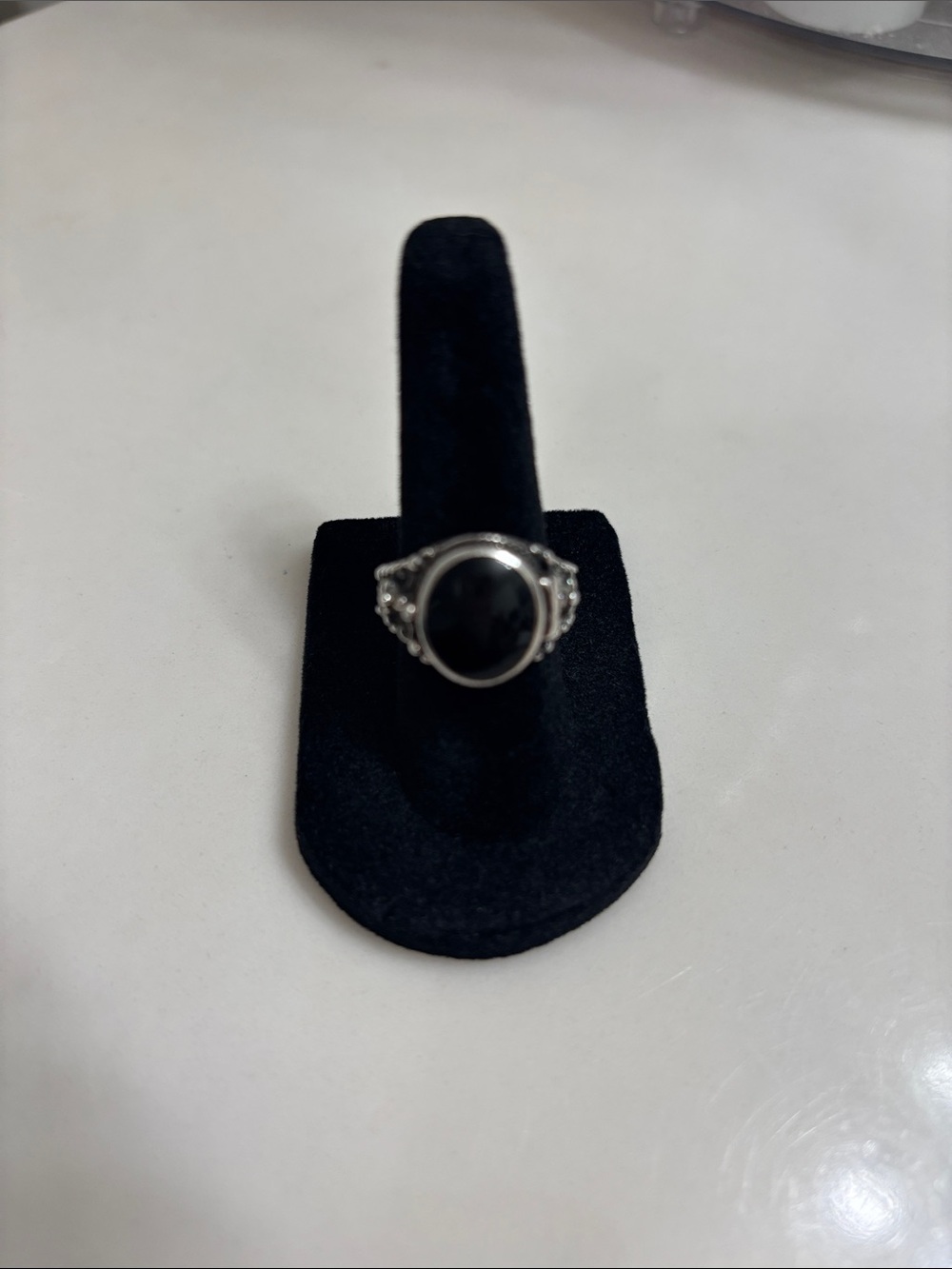 925 Sterling Silver Black Onyx Statement Ring - Elegant Women's Jewelry
